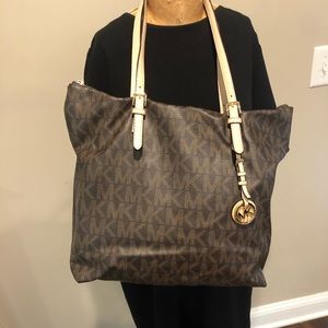 Michael Kors zip top tote bag